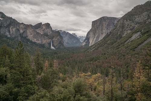yosemite national park aerial photo of jungle mountain range